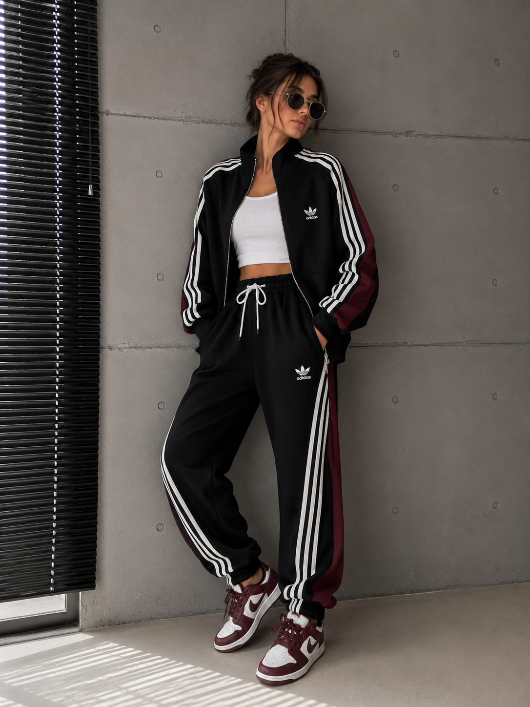 Women's Premium Fleece Tracksuit Set – Zip-Up Jacket & Jogger Co-Ord Set (D-1)