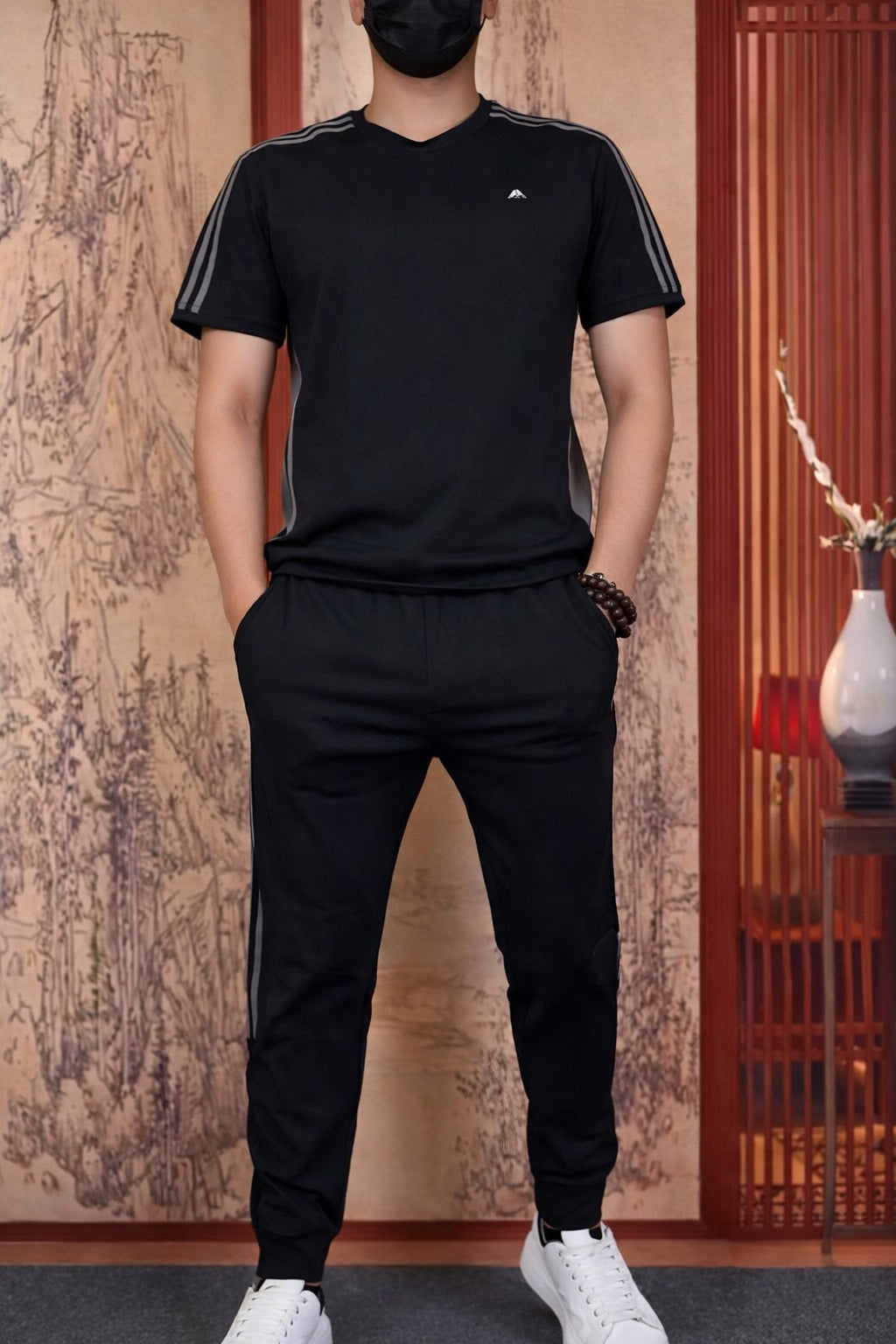 LI-77 MENS ATHLETIC TRACKSUIT- SLIM FIT ACTIVEWEAR SET