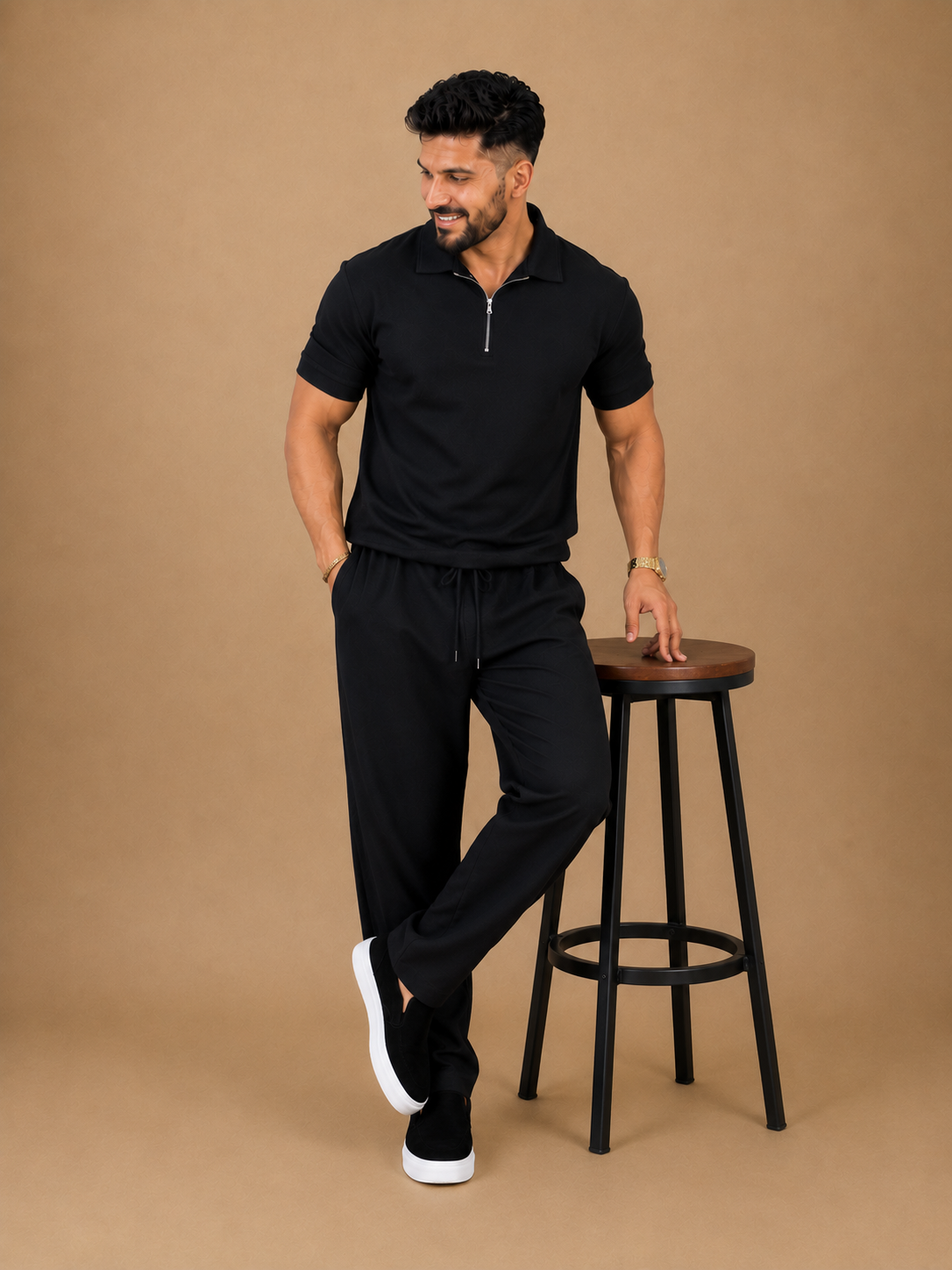 LI-160 | Aero Luxe Zip Collar Co-Ord Set
