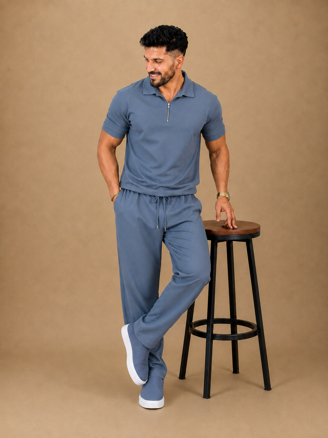 LI-160 | Aero Luxe Zip Collar Co-Ord Set
