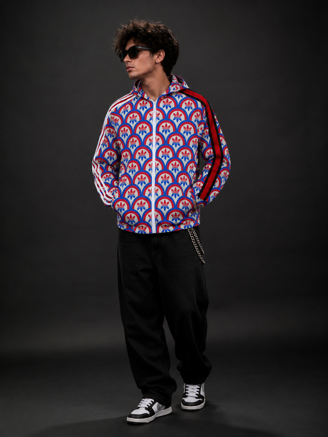 (CJ-1) Premium Retro Hooded Street Jacket (Adidas Edition)
