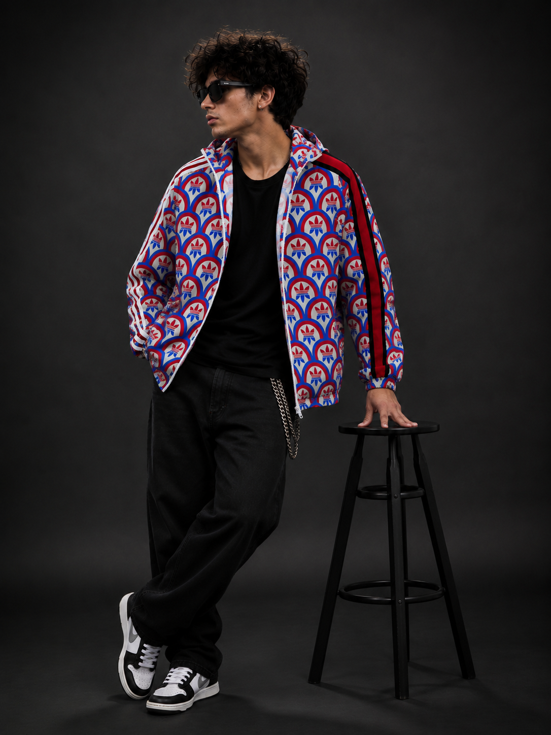 (CJ-1) Premium Retro Hooded Street Jacket (Adidas Edition)