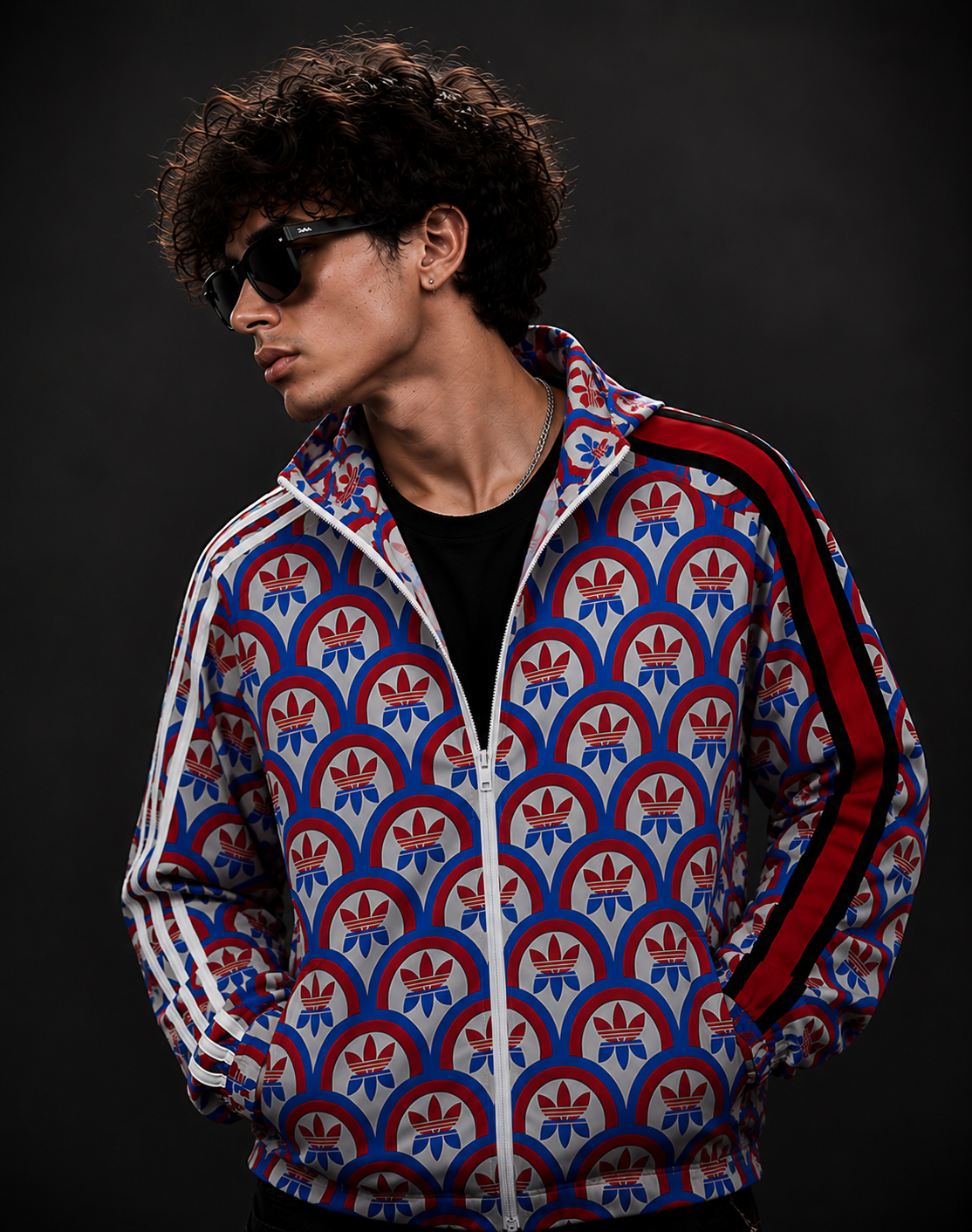 (CJ-1) Premium Retro Hooded Street Jacket (Adidas Edition)