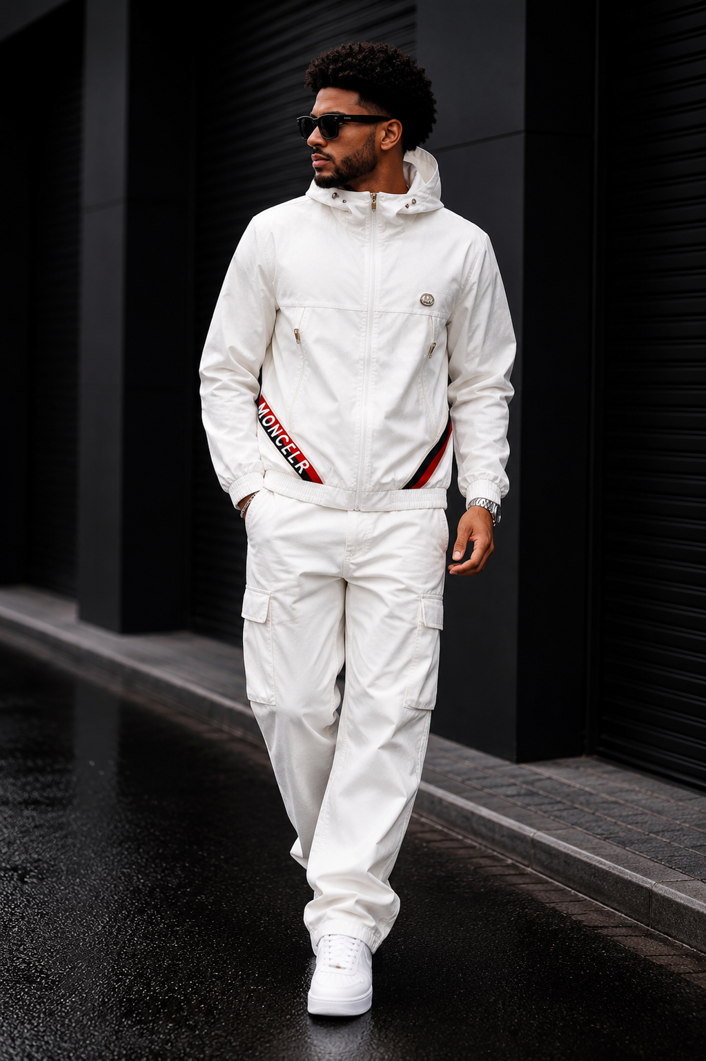 (CJ-13) Premium Monogram Hooded Jacket –
