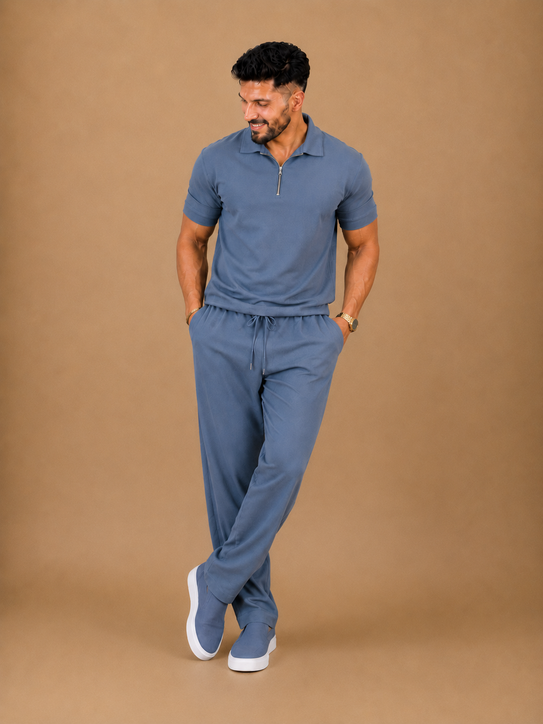 LI-160 | Aero Luxe Zip Collar Co-Ord Set
