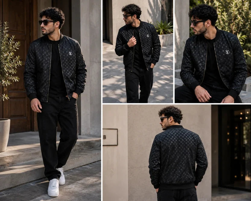 (CJ-35) Premium Monogrammed  Bomber Jacket