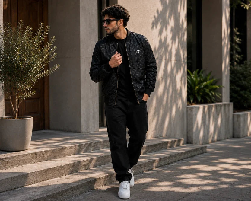 (CJ-35) Premium Monogrammed  Bomber Jacket