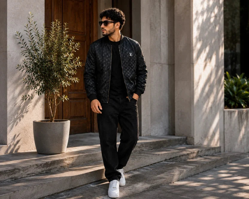 (CJ-35) Premium Monogrammed  Bomber Jacket