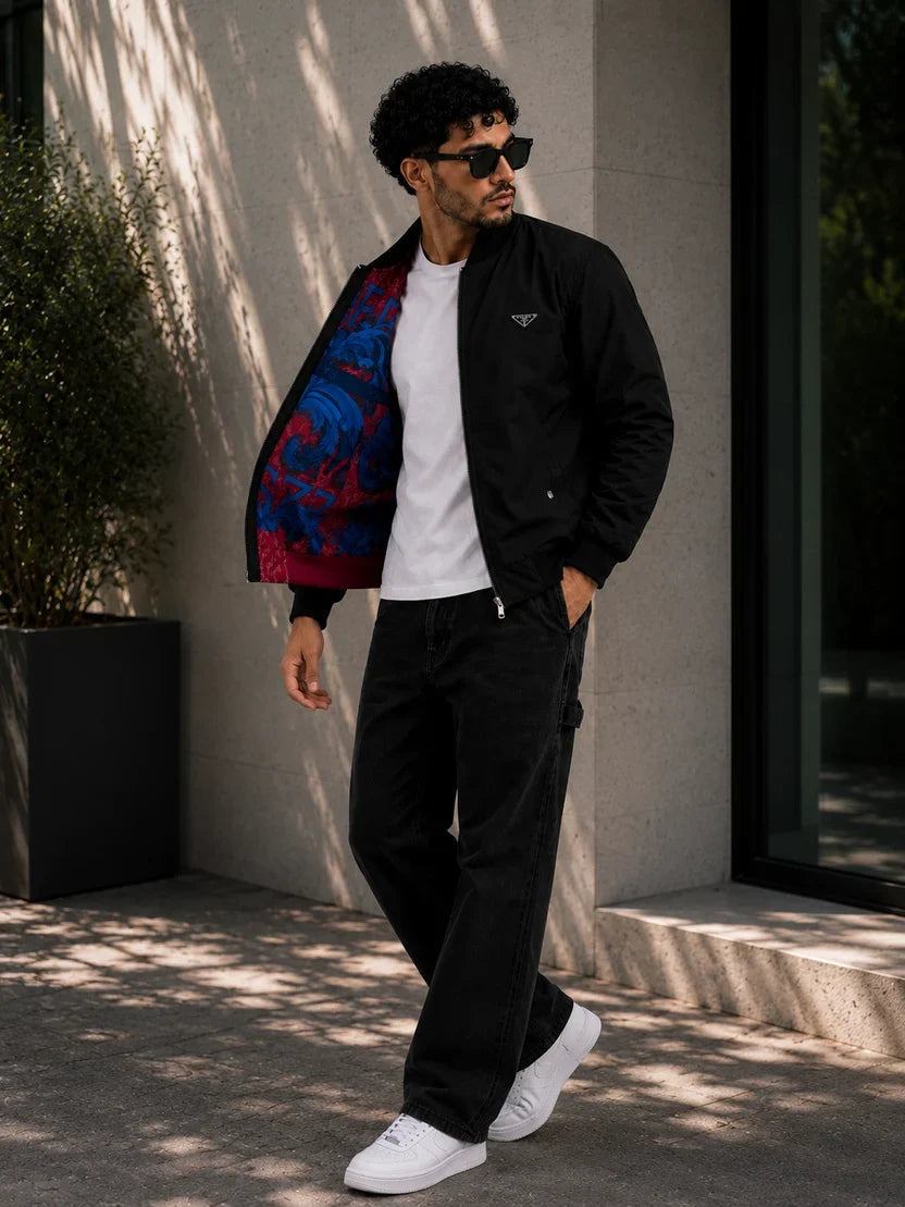 (CJ-36) Urban  Men’s Urban Streetwear Chicago Bulls Varsity Bomber Jacket