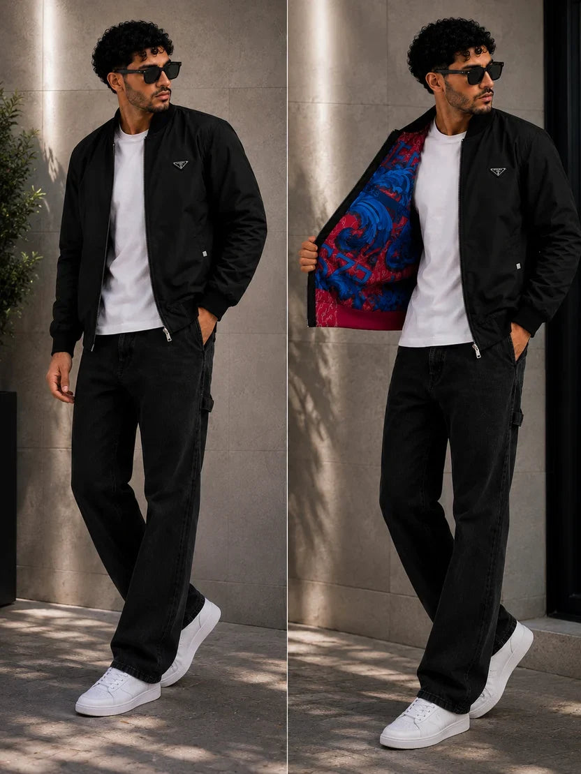 (CJ-36) Urban  Men’s Urban Streetwear Chicago Bulls Varsity Bomber Jacket