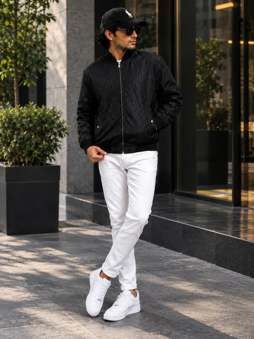 (CJ-11) Men’s Premium  Patterned Bomber Jacket