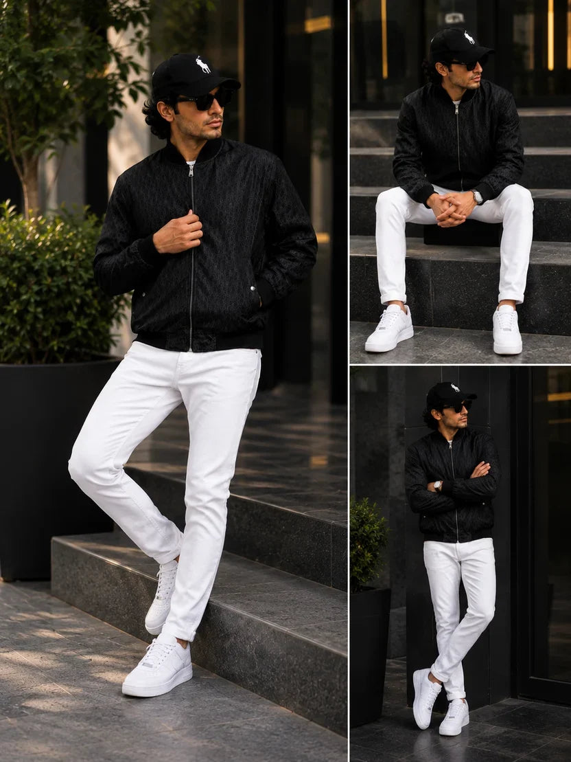 (CJ-11) Men’s Premium  Patterned Bomber Jacket