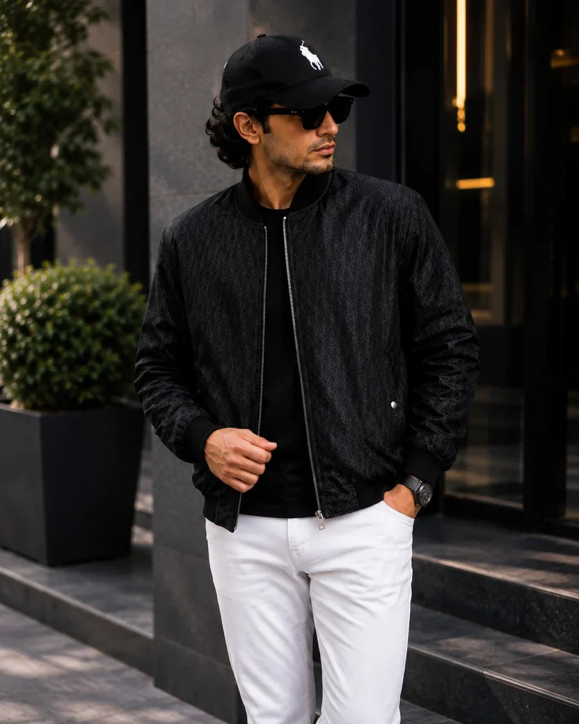 (CJ-11) Men’s Premium  Patterned Bomber Jacket