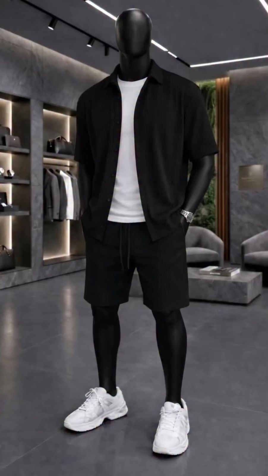LI-88 MEN’S ÉLITE GRID TEXTURE SET – MODERN SUMMER CO-ORD