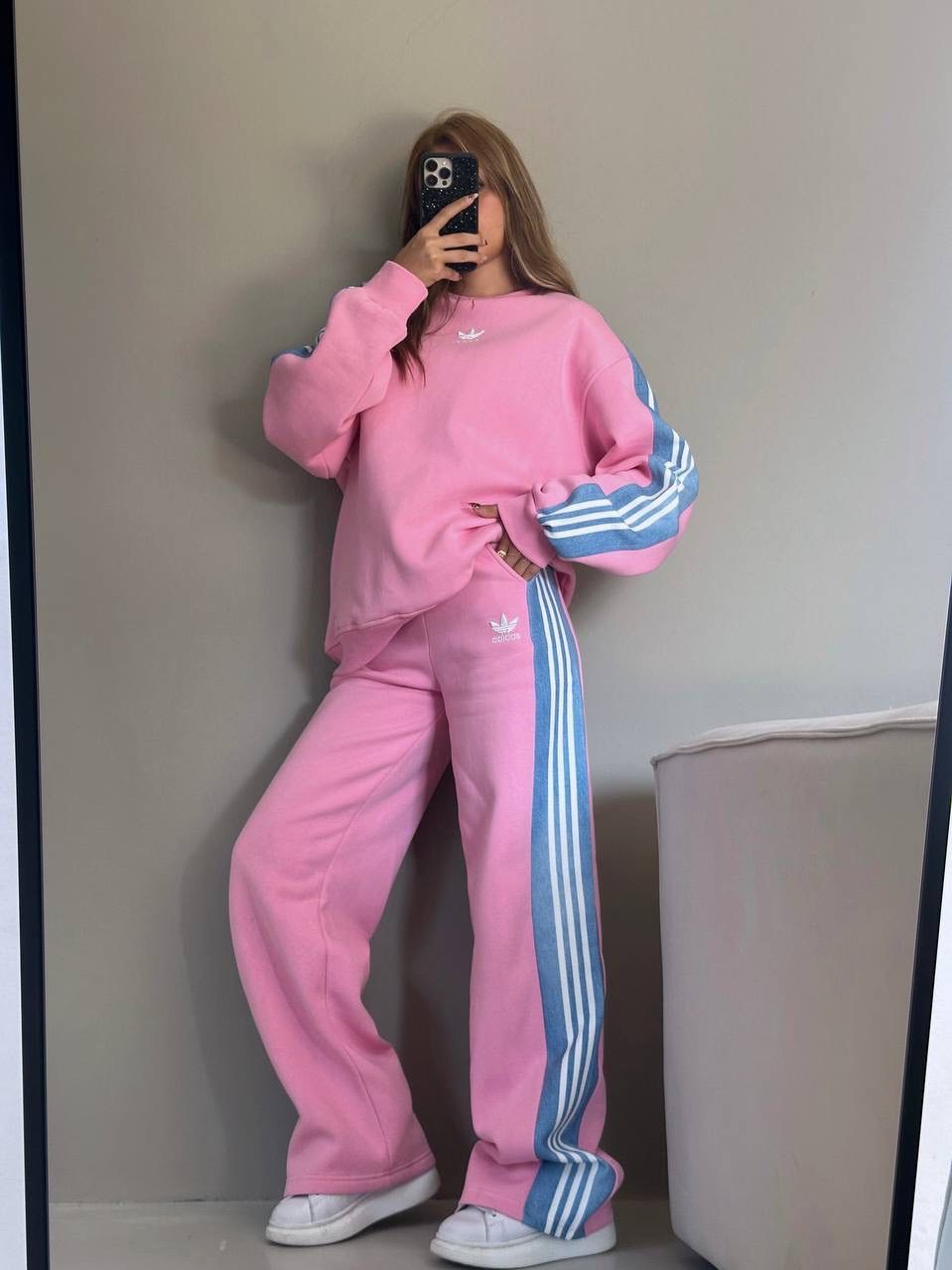 CH 615 - Side Stripe Printed Tracksuit - 