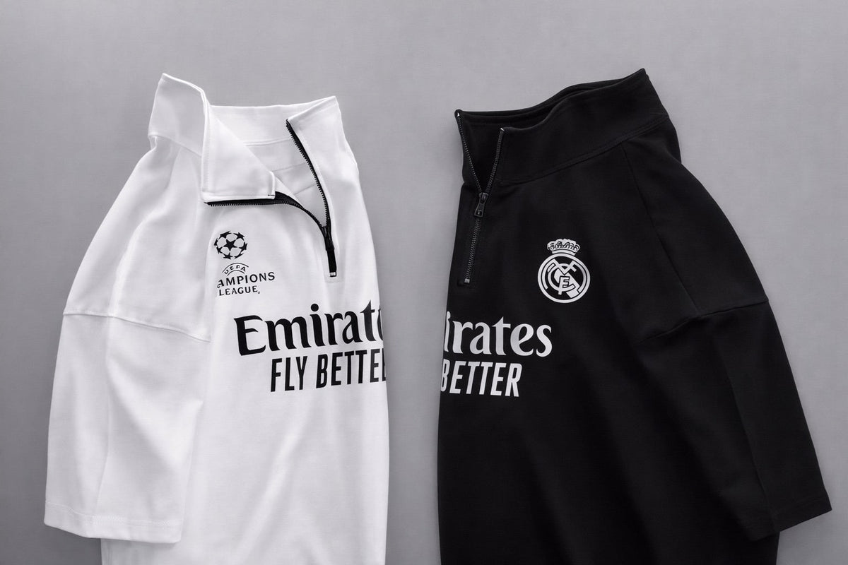 LI-86 MENS ATHLEISURE FOOTBALL INSPIRED SET – SLIM FIT HALF ZIP & SHORTS