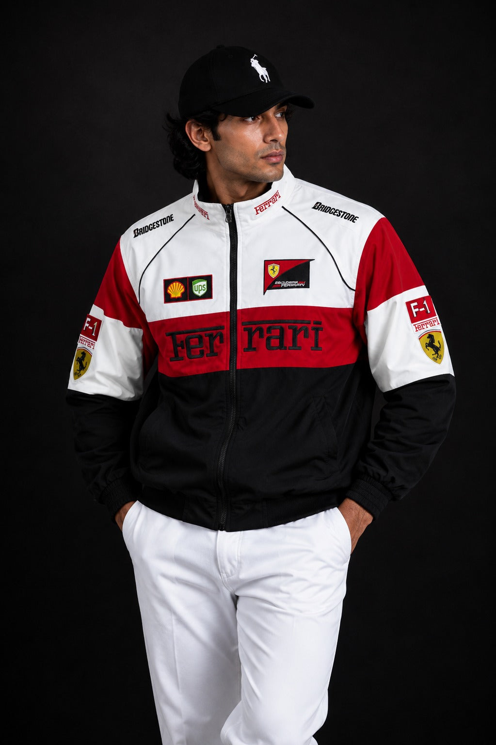 (CJ-10) Premium Ferrari Motorsport Racing Jacket