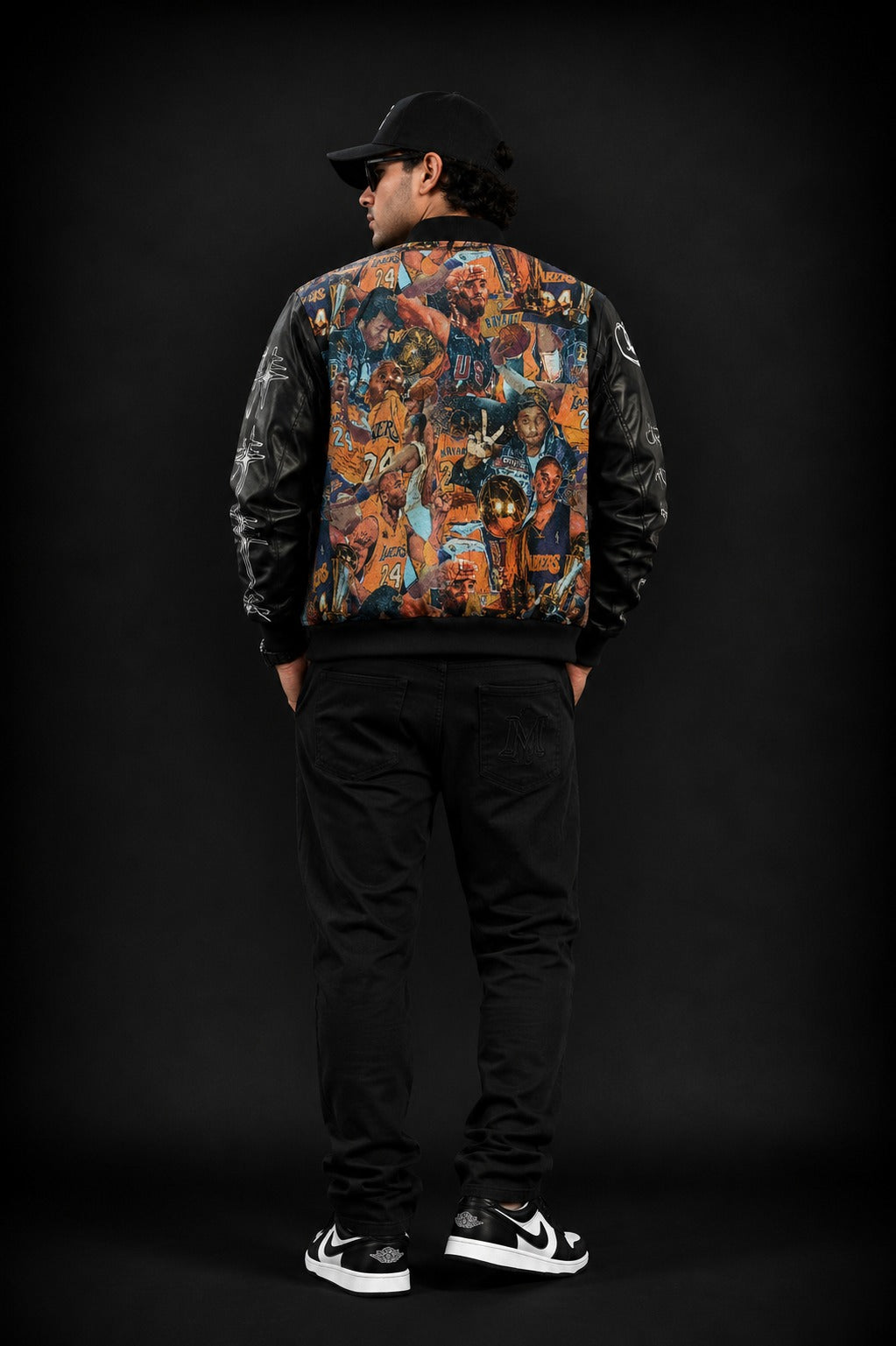 (CJ-24) Rolling Words Premium Graphic Bomber Jacket